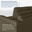 Ver imagem 6 de Sofá Retrátil Reclinável 3 Lugares 180cm Veludo com Molas Palmeira CabeCasa MadeiraOriginals