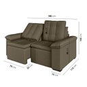 Ver imagem 4 de Sofá Retrátil Reclinável 3 Lugares 180cm Veludo com Molas Palmeira CabeCasa MadeiraOriginals