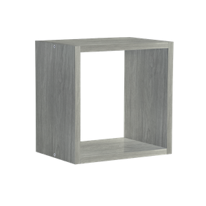 Nicho de Madeira Simples Cor Concreto 1,2x27x24,5x15cm
