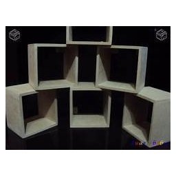 Nicho de Madeira Simples Cor Concreto 1,2x27x24,5x15cm - 2