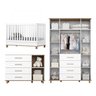 Quarto de Bebê Retrô com Berço 100% Mdf Guarda Roupa 4 Portas e 4 Gavetas e Cômoda Zoe Yescasa - 4