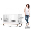 Ver mais imagens de Quarto de Bebê Retrô com Berço 100% Mdf Guarda Roupa 4 Portas e 4 Gavetas e Cômoda Zoe Yescasa