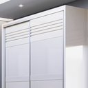 Ver imagem 3 de Guarda Roupa Solteiro 179cm 2 Portas de Correr 100% MDF TW601 Off White - Dalla Costa