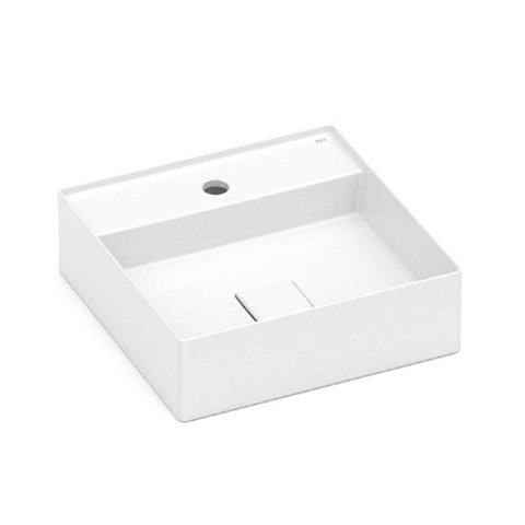 Cuba de Apoio 40x40cm Roca T9 Terra Branco A32787t000