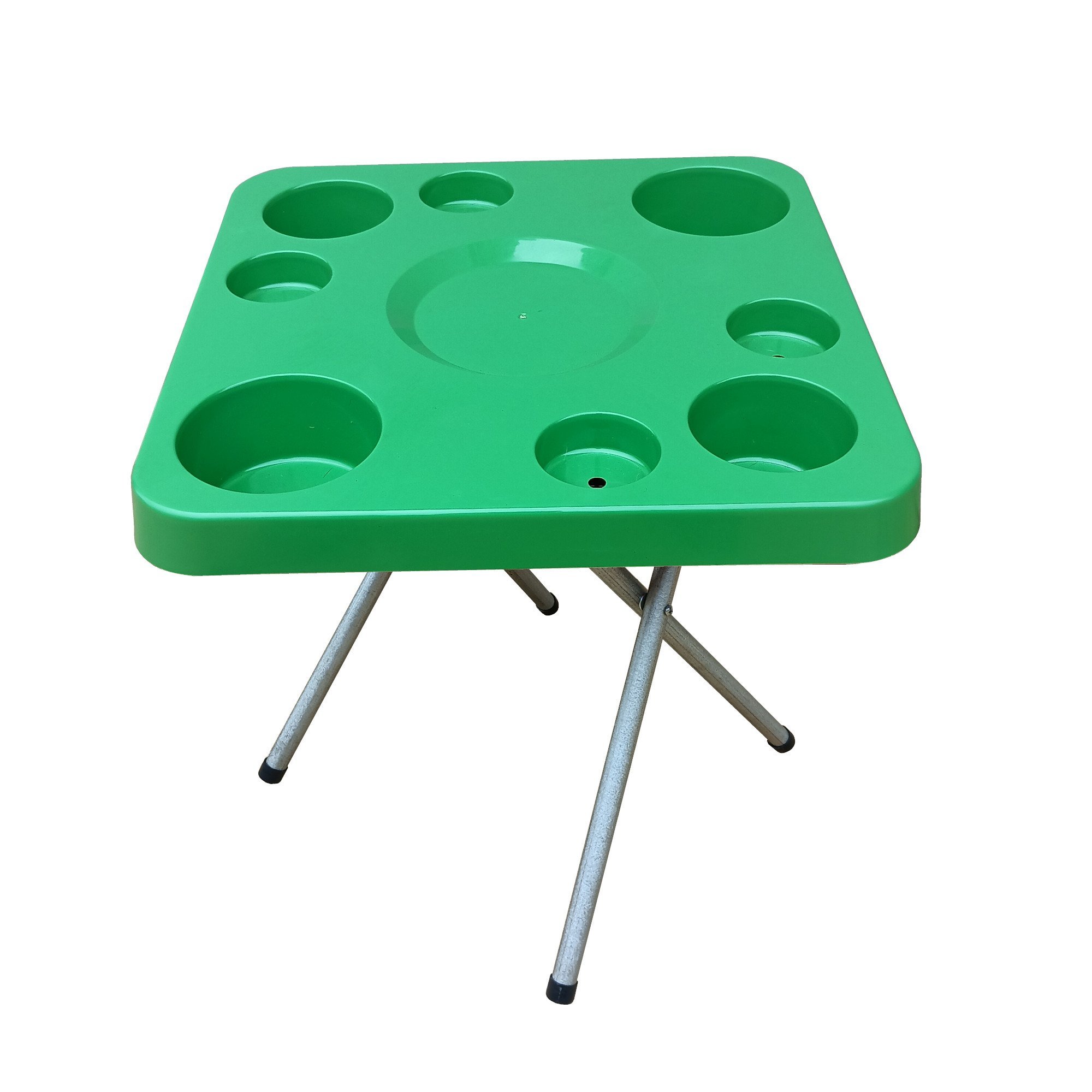 Mesa Dobrável para Petiscos Praia e Camping 44 Cm de Altura:verde