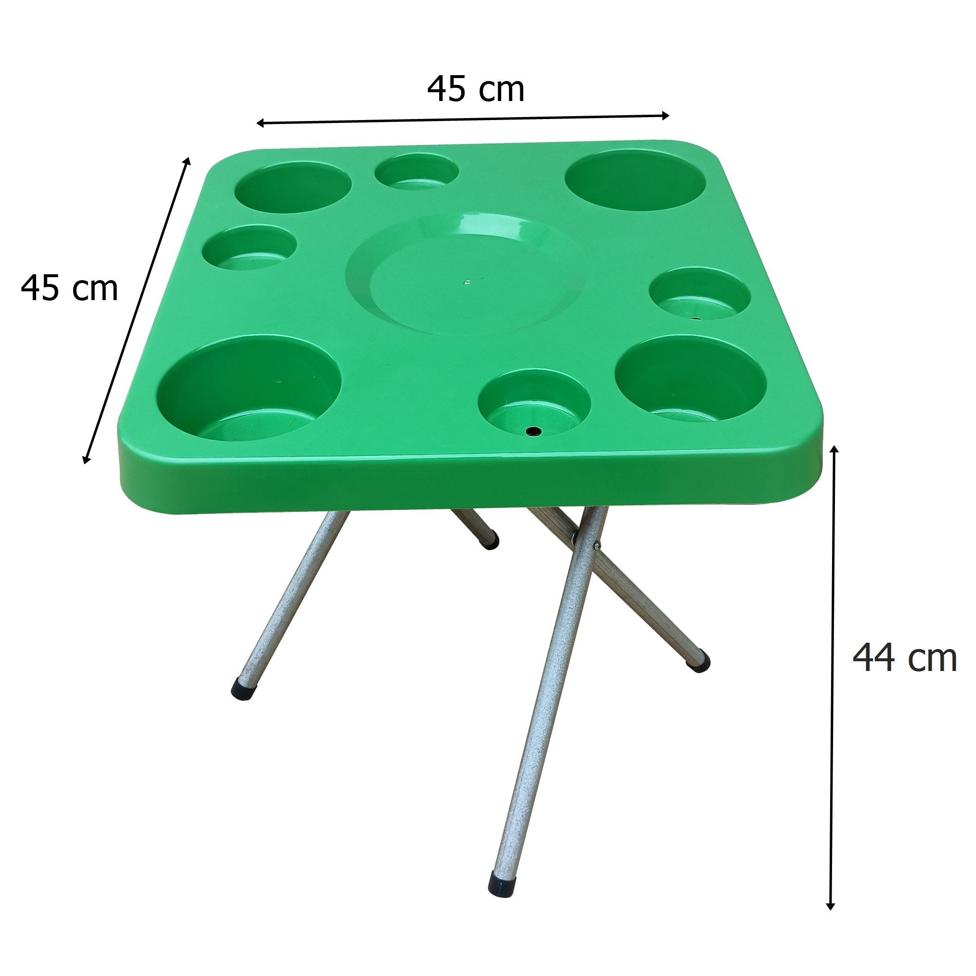 Mesa Dobrável para Petiscos Praia e Camping 44 Cm de Altura:verde - 4