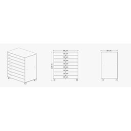 Porta Cartolina Armário Papelaria 8 Vãos Branco - 4