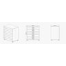 Porta Cartolina Armário Papelaria 8 Vãos Branco - 4