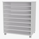 Ver imagem 1 de Porta Cartolina Armário Papelaria 8 Vãos Branco