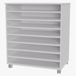 Porta Cartolina Armário Papelaria 8 Vãos Branco - 1