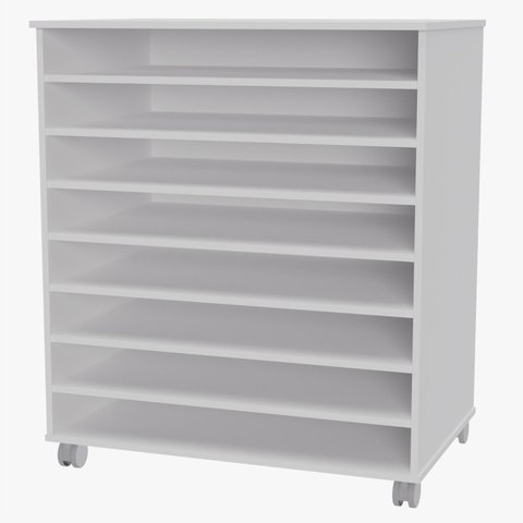 Porta Cartolina Armário Papelaria 8 Vãos Branco