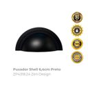 Ver imagem 2 de Puxador Shell Zp4318.24 6,4cm Preto Zen Design