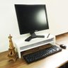 Suporte C/ Prateleira Para Monitor Branco Em Mdf - 3