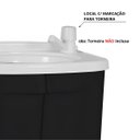 Ver imagem 6 de Gabinete Suspenso Para Banheiro Com Lavatório Preto 02 Portas + Fita Veda Rosca