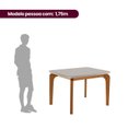 Ver imagem 4 de Mesa para Sala de Jantar 120 cm 100% MDF com Vidro Canto Copo Dublin Marrom