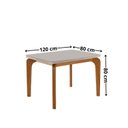 Ver imagem 2 de Mesa para Sala de Jantar 120 cm 100% MDF com Vidro Canto Copo Dublin Marrom