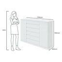 Ver imagem 5 de Cômoda Vedra 7 Gavetas 2 Portas Branco