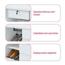 Ver imagem 3 de Cômoda Vedra 7 Gavetas 2 Portas Branco