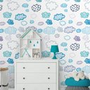 Ver imagem 1 de Papel de Parede Infantil - Nuvens Diversas Arte Destaque 2 Metros