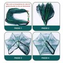 Ver imagem 4 de Armadilha Peixe Covo 6 Furos Pesca Lagosta Camarao Robalo Tainha Siri Ciriguejo Piaba Lambari Açude