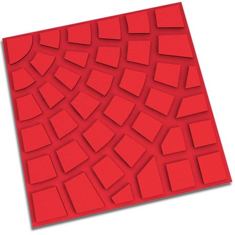 Piso Firenze Vermelho 30,4x30,4cm Amarrado com 5 Peças 0,46m² - Artesanal Piso 30,4x30,4 Firenze Ver