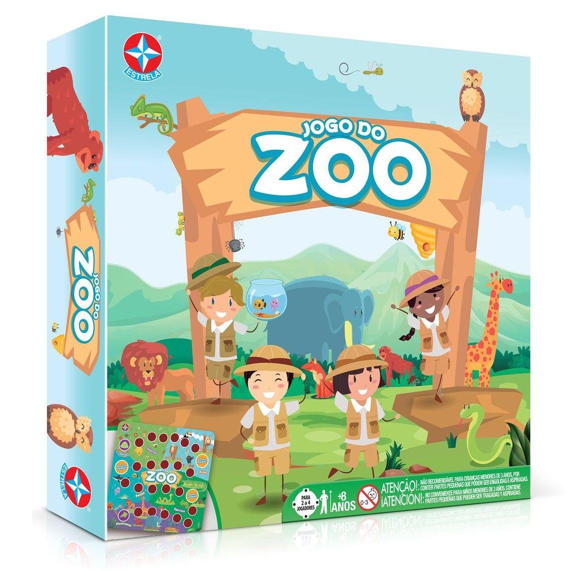 Brinquedo Jogo de Tabuleiro o Jogo do Zoo Zoológico - Estrela