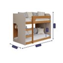 Ver imagem 4 de Beliche Solteiro em mdf Ema Cimol Nature/Off White