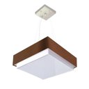 Ver imagem 1 de Lustre para Sala de Jantar Vivare Md-4405 Cúpula em Tecido 60x60cm Cor Café Bivolt
