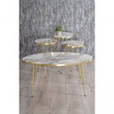 Ver imagem 2 de Conjunto de Mesa de Centro 4 Peças - Mármore Branco