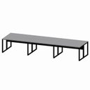 Ver imagem 2 de Mesa Escritório Plataforma Trabalho 6 Lugares 4,20m x 1,20m Industrial Executive 100% MDF Pés Metal