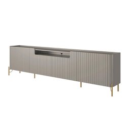 Rack com 4 Portas Brise para Sala 220cm Pés Metal 100% Mdf - 2