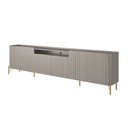 Ver imagem 2 de Rack com 4 Portas Brise para Sala 220cm Pés Metal 100% Mdf