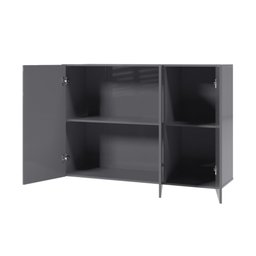 Armário Aéreo Aliex 03 portas Cinza - 3