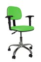 Ver imagem 1 de Cadeira Secretaria Bolt CR com Braco Regulavel - Couro Sintetico Corano - Verde