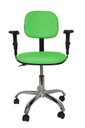 Ver imagem 2 de Cadeira Secretaria Bolt CR com Braco Regulavel - Couro Sintetico Corano - Verde