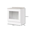 Ver imagem 3 de Balcão de Cozinha Americana para Forno de Embutir com Tampo 100% MDF Branco Hp/Calcare - Henn