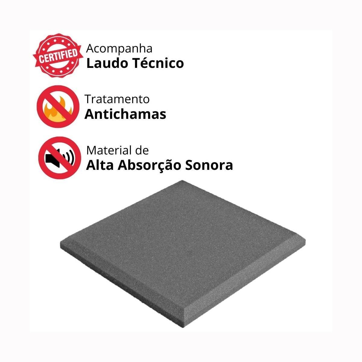 Kit 10 Placas de Espuma Anti Ruido Alta Qualidade Estética - 5