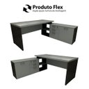 Ver imagem 4 de Mesa de Escritório em L 170cm com Balcão e 3 Gavetas