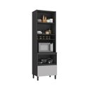 Ver imagem 3 de Paneleiro 3 Portas 1 Gaveta Nicho Forno 100% Mdf Lumina - Itatiaia Grafite-fendi