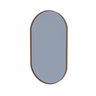 Espelho Parede Oval Moldura Couro para Sala Quarto Banheiro - 3