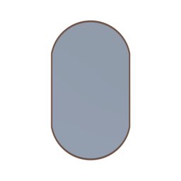 Espelho Parede Oval Moldura Couro para Sala Quarto Banheiro - 4