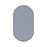 Espelho Parede Oval Moldura Couro para Sala Quarto Banheiro - 4