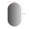 Espelho Parede Oval Moldura Couro para Sala Quarto Banheiro - 7