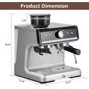 Ver imagem 7 de Takywep Máquina de Espresso Semi-automática 20 Bar 2,8l Cinza