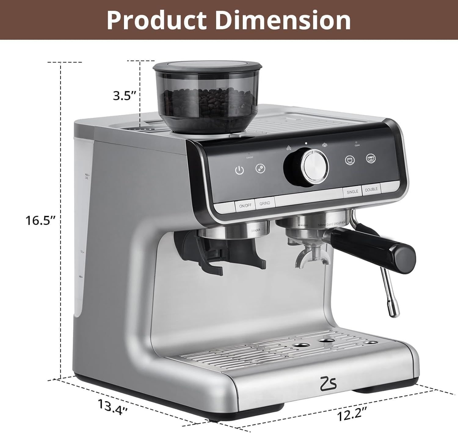 Takywep Máquina de Espresso Semi-automática 20 Bar 2,8l Cinza - 7