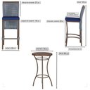 Ver imagem 2 de Mesa Bistro e 4 Banquetas Roma Marrom, Corda Náutica 10