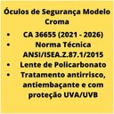 Ver imagem 6 de Kit 2 Óculos Epi Proteção Segurança Modelo Croma Fumê Ca