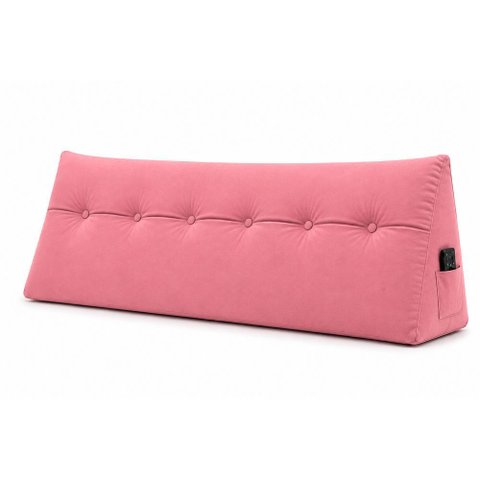 Almofada Decorativa Cabeceira Bella Encosto Apoio de Lombar 190cm King Suede Rosa - Monari Design