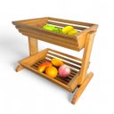 Ver imagem 3 de Fruteira e Estante com 2 Cestos de Madeira Maciça - Maju Madeiral