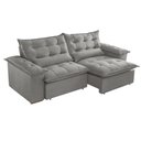 Ver imagem 1 de Sofa Retratil e Reclinavel Alice 230cm Braço 25 Cm em Linho Meu Sofá Online